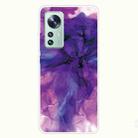 For Xiaomi 12 Pro Abstract Marble Pattern TPU Phone Case(Abstract Purple) - 1