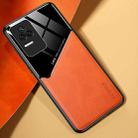 For Xiaomi Redmi K50 Pro All-inclusive Leather + Organic Glass Phone Case(Yellow) - 1