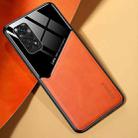 For Xiaomi Redmi Note 11 4G All-inclusive Leather + Organic Glass Phone Case(Yellow) - 1