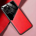 For Honor 60 SE All-inclusive Leather + Organic Glass Phone Case(Red) - 1