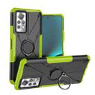 For Infinix Note 11 Pro Armor Bear Shockproof PC + TPU Phone Case with Ring Holder(Green) - 1