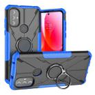 For Motorola Moto G Power 2022 Armor Bear Shockproof PC + TPU Phone Case with Ring Holder(Blue) - 1