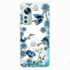 For Xiaomi 12 / 12X 5G Colored Drawing Pattern Highly Transparent TPU Protective Case(Chrysanthemum Butterfly) - 1