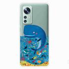 For Xiaomi 12 / 12X 5G Colored Drawing Pattern Highly Transparent TPU Protective Case(Whale Seabed) - 1