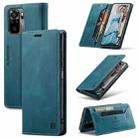 For Xiaomi Redmi Note 10 4G AutSpace A01 Skin-feel Crazy Horse Leather Phone Case(Blue) - 1