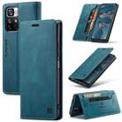 For Xiaomi Redmi Note 11 5G AutSpace A01 Skin-feel Crazy Horse Leather Phone Case(Blue) - 1