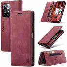 For Xiaomi Redmi Note 11 5G AutSpace A01 Skin-feel Crazy Horse Leather Phone Case(Wine Red) - 1