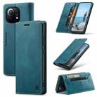 For Xiaomi Mi 11 AutSpace A01 Skin-feel Crazy Horse Leather Phone Case(Blue) - 1