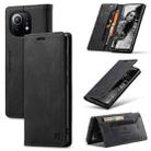 For Xiaomi Mi 11 AutSpace A01 Skin-feel Crazy Horse Leather Phone Case(Black) - 1