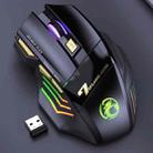 iMICE GW-X7 2.4G + Bluetooth Dual Mode 7-button Silent Rechargeable Wireless Gaming Mouse with Colorful RGB Lights(Black) - 1