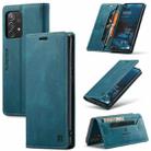 For Samsung Galaxy A73 AutSpace A01 Retro Skin-feel Crazy Horse RFID Leather Phone Case(Blue) - 1