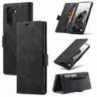 For Samsung Galaxy Note10 AutSpace A01 Retro Skin-feel Crazy Horse RFID Leather Phone Case(Black) - 1