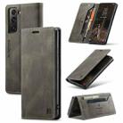 For Samsung Galaxy S22 5G AutSpace A01 Retro Skin-feel Crazy Horse RFID Leather Phone Case(Coffee) - 1