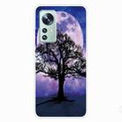 For Xiaomi 12 / 12X 5G Shockproof Painted Transparent TPU Protective Case(Moon Tree) - 1