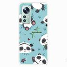 For Xiaomi 12 / 12X 5G Shockproof Painted Transparent TPU Protective Case(Smiling Panda) - 1