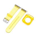 Jelly Watch Band + Case For Apple Watch Series 8&7 41mm / SE 2&6&SE&5&4 40mm / 3&2&1 38mm(Yellow) - 1