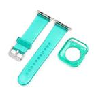 Jelly Watch Band + Case For Apple Watch Ultra 49mm / Series 8&7 45mm / SE 2&6&SE&5&4 44mm / 3&2&1 42mm(Blue Green) - 1