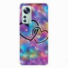 For Xiaomi 12 / 12X 5G Shockproof Painted Transparent TPU Protective Phone Case(Starry Love) - 1