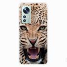 For Xiaomi 12 / 12X 5G Shockproof Painted Transparent TPU Protective Phone Case(Jaguar) - 1