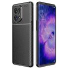 For OPPO Find X5 Carbon Fiber Texture Shockproof TPU Phone Case(Black) - 1