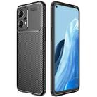 For OPPO Realme 9 Pro Carbon Fiber Texture Shockproof TPU Phone Case(Black) - 1