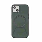 Holder PU+TPU Magsafe Case For iPhone 13 Pro Max(Green) - 1