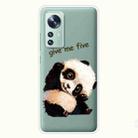 For Xiaomi 12 Pro Painted Shockproof TPU Protective Phone Case(Fighting Panda) - 1