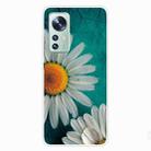 For Xiaomi 12 Pro Painted Transparent Shockproof TPU Protective Phone Case(Chrysanthemum) - 1