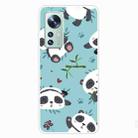 For Xiaomi 12 Pro Painted Transparent Shockproof TPU Protective Phone Case(Smiling Panda) - 1