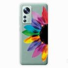 For Xiaomi 12 Pro Painted Transparent Shockproof TPU Protective Phone Case(Sun Flower) - 1