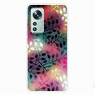 For Xiaomi 12 Pro Painted Transparent Shockproof TPU Protective Phone Case(Fluorescent Branches) - 1