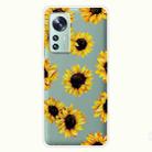 For Xiaomi 12 Pro Painted Transparent Shockproof TPU Protective Phone Case(Yellow Chrysanthemum) - 1