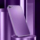 Metal Frame Carbon Fiber Phone Case For iPhone 6s Plus / 6 Plus(Purple) - 1