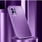 For vivo iQOO 8 Pro Metal Frame Carbon Fiber Phone Case(Purple) - 1