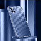 For vivo S10 Metal Frame Carbon Fiber Phone Case(Blue) - 1