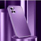 For vivo S10 Metal Frame Carbon Fiber Phone Case(Purple) - 1