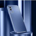 For vivo Y53s Metal Frame Carbon Fiber Phone Case(Blue) - 1