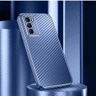 For vivo T1 4G Metal Frame Carbon Fiber Phone Case(Blue) - 1