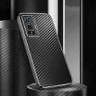 For vivo X70 Pro Metal Frame Carbon Fiber Phone Case(Black) - 1