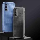For OPPO A93s 5G Metal Frame Carbon Fiber Phone Case(Blue) - 3