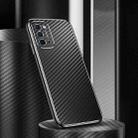 For OPPO Reno4 Pro Metal Frame Carbon Fiber Phone Case(Black) - 1