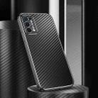 For OPPO Reno5 5G Metal Frame Carbon Fiber Phone Case(Black) - 1