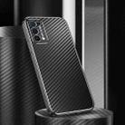 For OPPO Reno5 Pro 5G Metal Frame Carbon Fiber Phone Case(Black) - 1