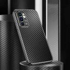 For OnePlus 9RT 5G Metal Frame Carbon Fiber Phone Case(Black) - 1