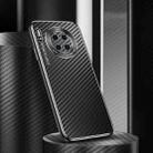 For Huawei Mate 30 Pro Metal Frame Carbon Fiber Phone Case(Black) - 1