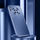 For Huawei Mate 30 Metal Frame Carbon Fiber Phone Case(Blue) - 1