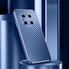 For Huawei Mate 40 Pro Metal Frame Carbon Fiber Phone Case(Blue) - 1