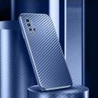 For Huawei nova 5 Metal Frame Carbon Fiber Phone Case(Blue) - 1