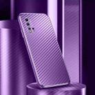 For Huawei nova 5 Metal Frame Carbon Fiber Phone Case(Purple) - 1