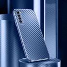 For Huawei nova 7 5G Metal Frame Carbon Fiber Phone Case(Blue) - 1